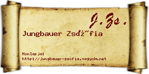 Jungbauer Zsófia névjegykártya